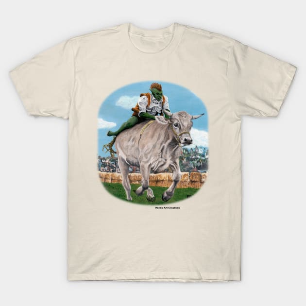 Goblin Bull Rider Race Fantasy Arts T-Shirt by Helms Art Creations